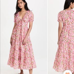 Banjanan Norma Dress - pink floral print size XS